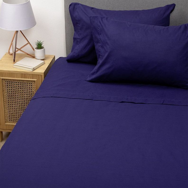 COMBO SABANA AZUL + CUBRECOLCHON 1,5 PLAZAS-3