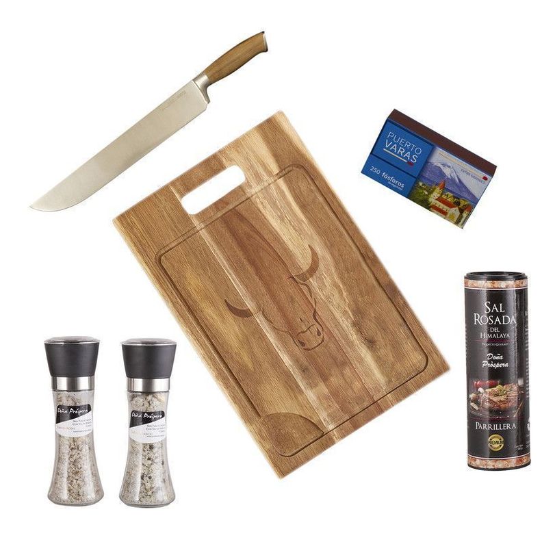 Set Parrillero 191 WAYU + Mix Sales Gourmet 6 Piezas-0
