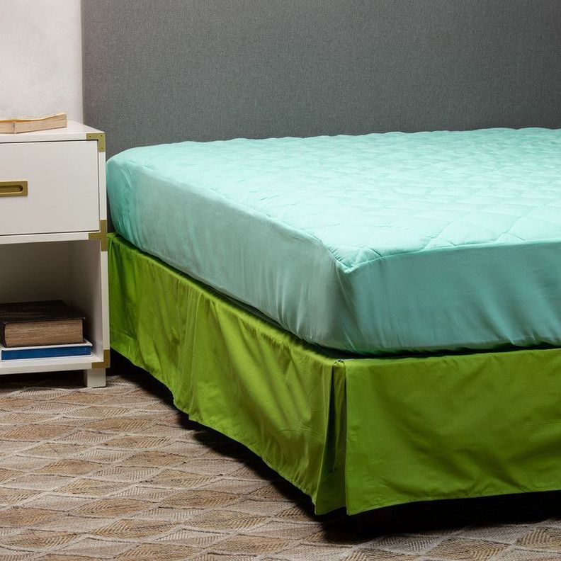 Cubrecolchon + Faldon Verde Arthome King-1