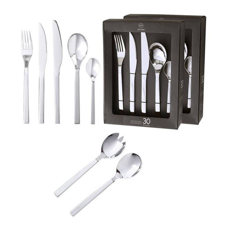 Set Cuchilleria 62 Piezas Acero Inoxidable Arthome CUC19-0
