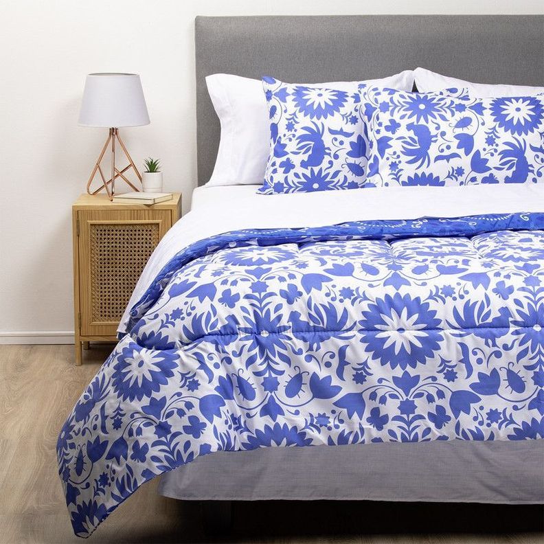 COMBO 29 PLUMON MEXICO REVERSIBLE AZUL 1.5 PLAZAS-1
