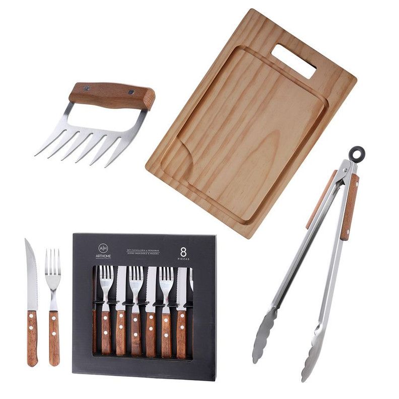 Set Parrilla 11 Piezas Acero Inoxidable Arthome PAR60-0