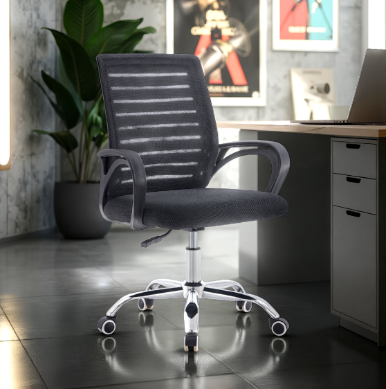 SILLA DE OFICINA EJECUTIVA BUDAPEST ERGONOMICA COLOR NEGRO BM-807-1