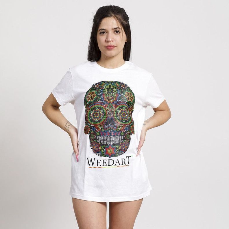 POLERA OVERSIZE MC BLANCA ESTAMPADO MEXICO COLOR-0