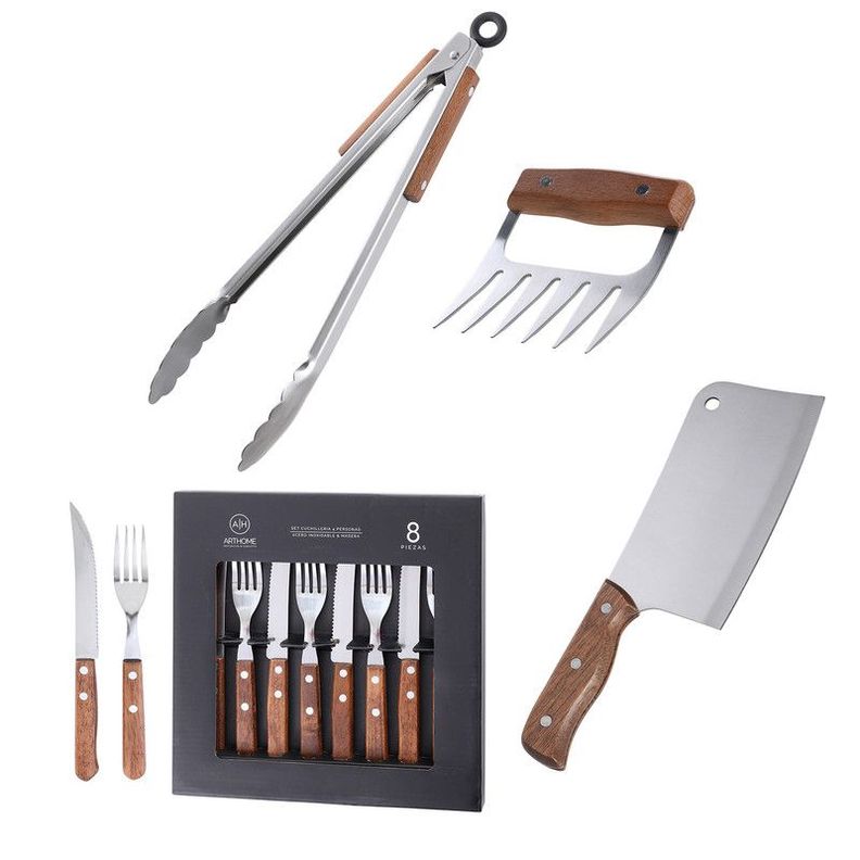 Set Parrilla 11 Piezas Acero Inoxidable Arthome PAR66-0