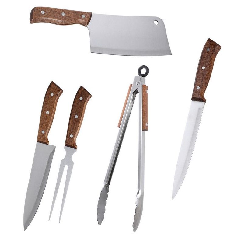 Set Parrilla 5 Piezas Acero Inoxidable Arthome PAR31-0