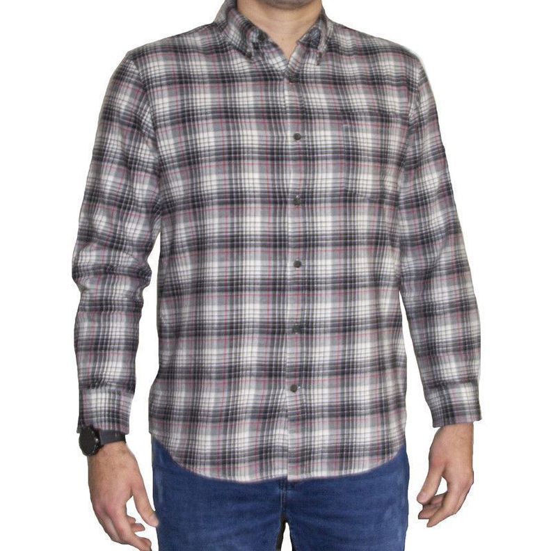 CAMISA  LEÑADOR ST JOHN'S BAY MANGA LARGA GRIS-0