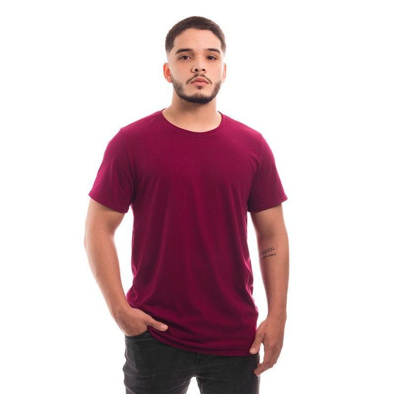 POLERA HOMBRE CUELLO REDONDO MANGA CORTA BURDEO-0