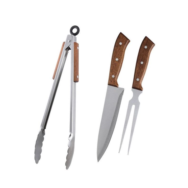 Set Parrilla 3 Piezas Acero Inoxidable Arthome PAR81-0