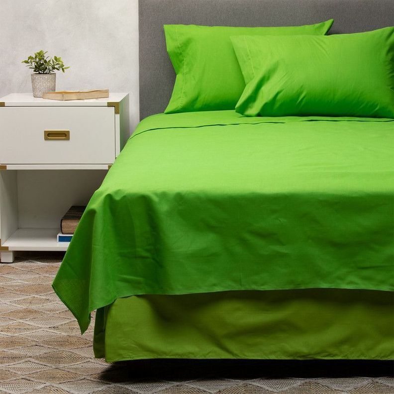 Cubrecolchon + Faldon + Sabana Verde King