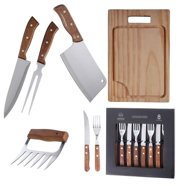 Set Parrilla 13 Piezas Acero Inoxidable Arthome PAR24-0