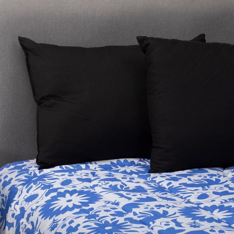 Plumon Mexico Azul 2 Pl + Pack Almohadas Negra Arthome-0