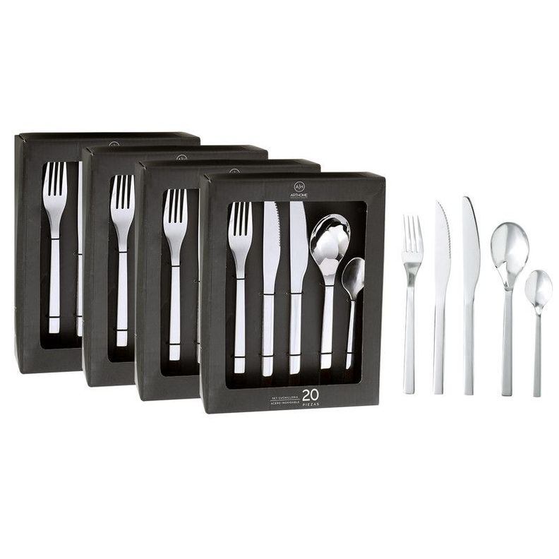 Set Cuchilleria 80 Piezas Acero Inoxidable Arthome CUC03-0
