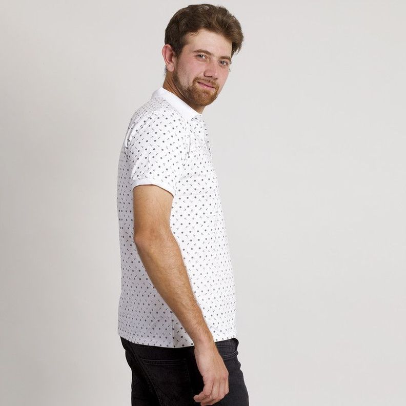 POLERA HOMBRE MC CUELLO POLO BLANCA/ANCLA-3
