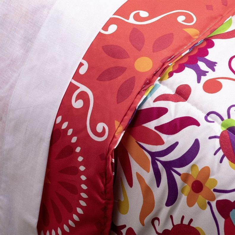 COMBO 3 PLUMON MEXICO REVERSIBLE ROJO 1.5 PLAZAS-5
