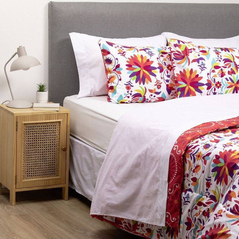 COMBO 3 PLUMON MEXICO REVERSIBLE ROJO 1.5 PLAZAS-2