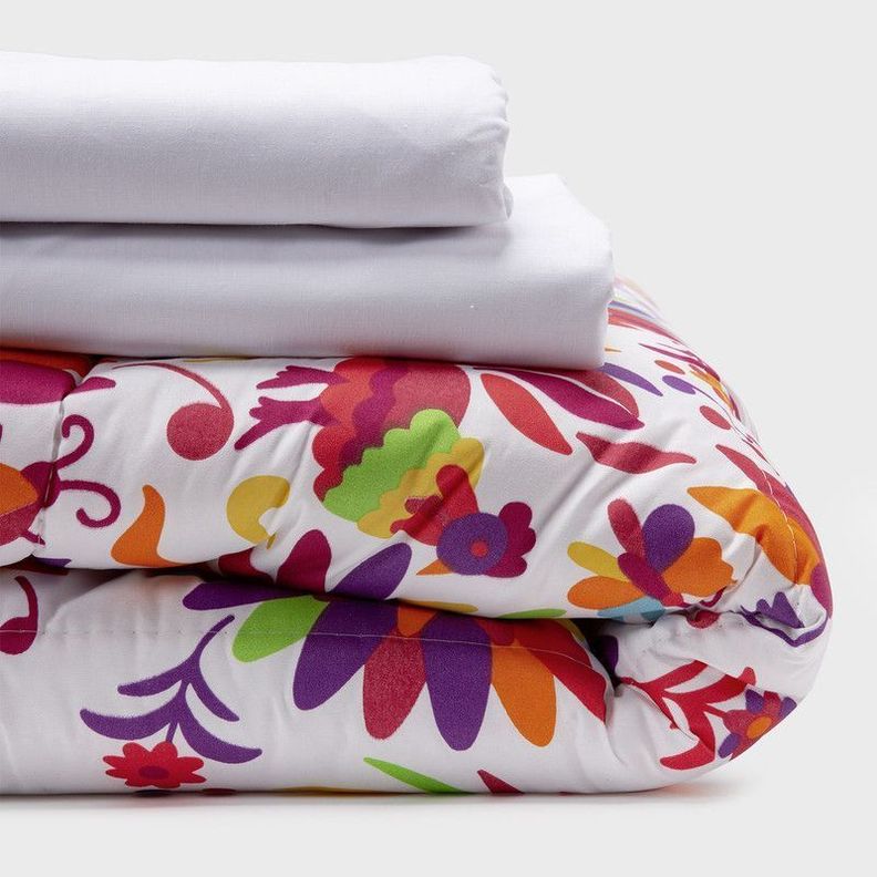 COMBO 3 PLUMON MEXICO REVERSIBLE ROJO 1.5 PLAZAS-0
