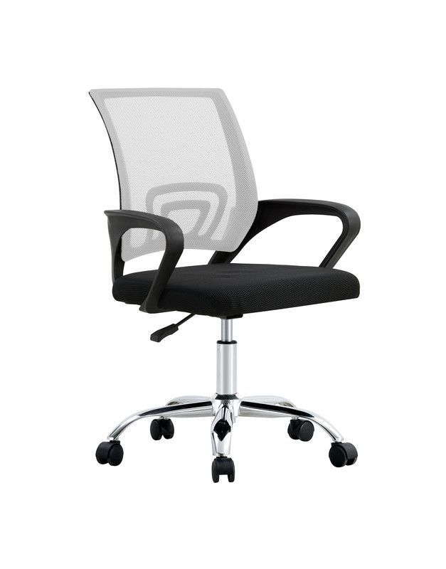 SILLA DE OFICINA EJECUTIVA NUEVA YORK ERGONOMICA RESPALDO MALLA BLANCA BM-520MW-0