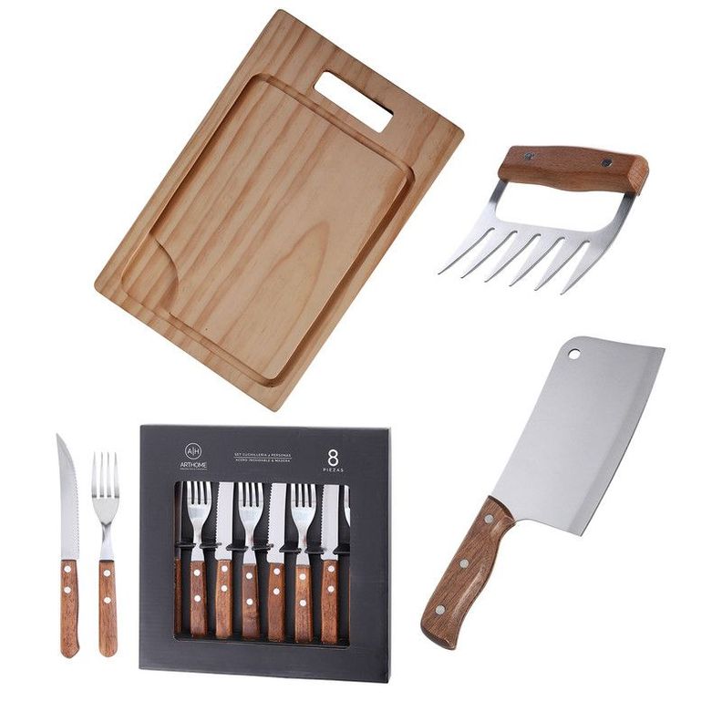 Set Parrilla 11 Piezas Acero Inoxidable Arthome PAR65-0