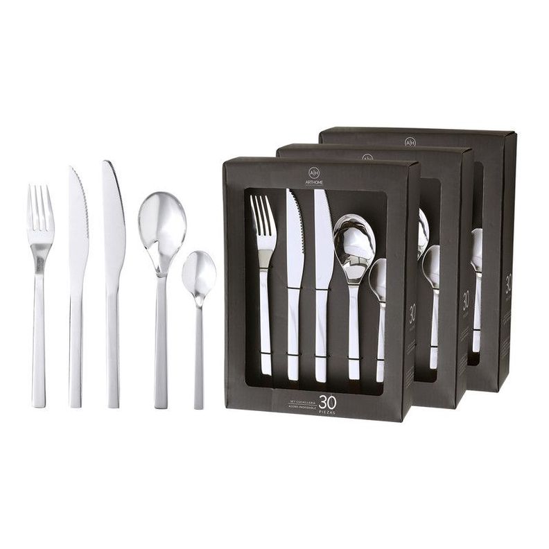 Set Cuchilleria 90 Piezas Acero Inoxidable Arthome CUC14-0