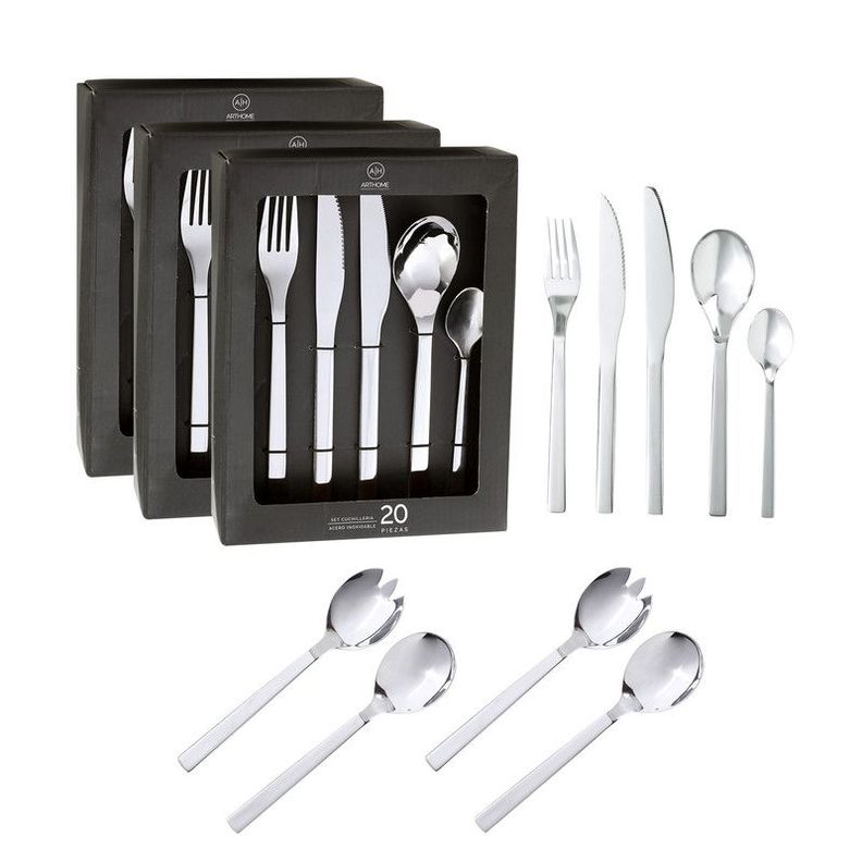 Set Cuchilleria 64 Piezas Acero Inoxidable Arthome CUC08-0