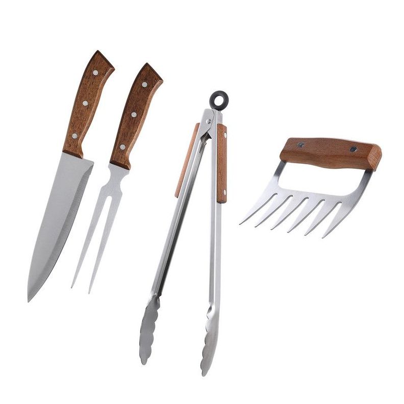 Set Parrilla 4 Piezas Acero Inoxidable Arthome PAR28-0