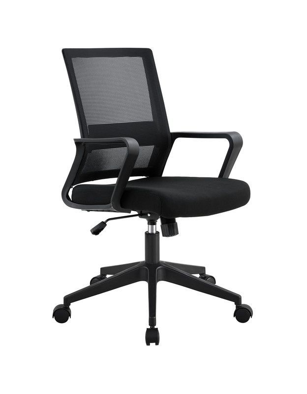 SILLA DE OFICINA EJECUTIVA PARIS ERGONOMICA COLOR NEGRO BM-698-0