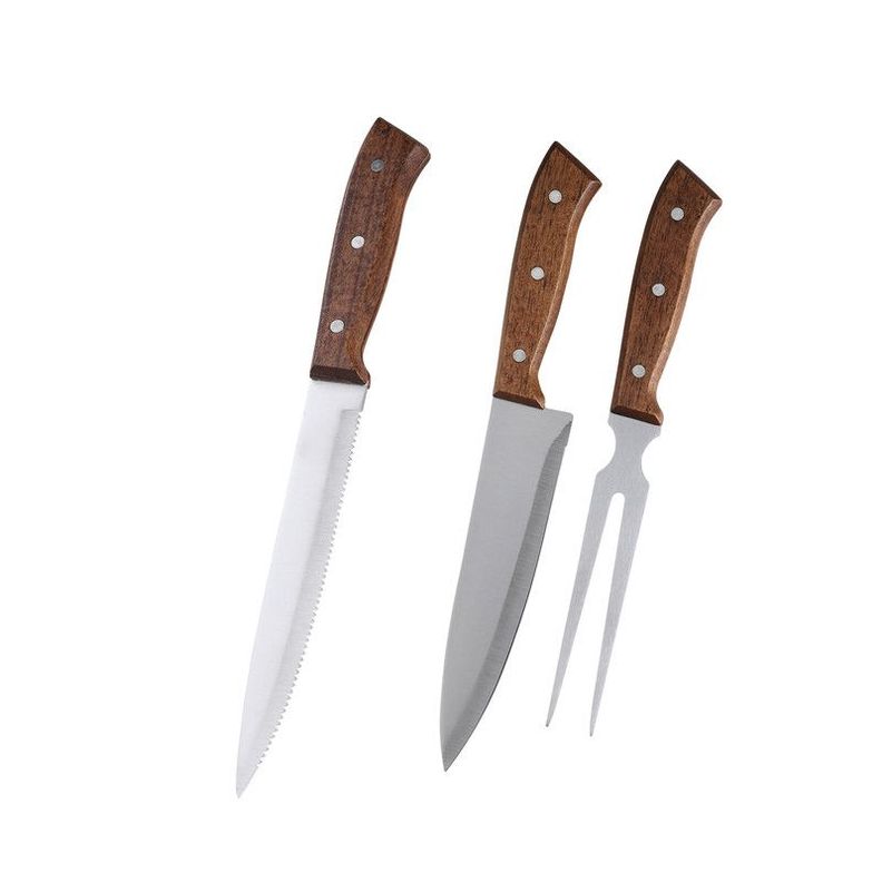 Set Parrilla 3 Piezas Acero Inoxidable Arthome PAR01-0