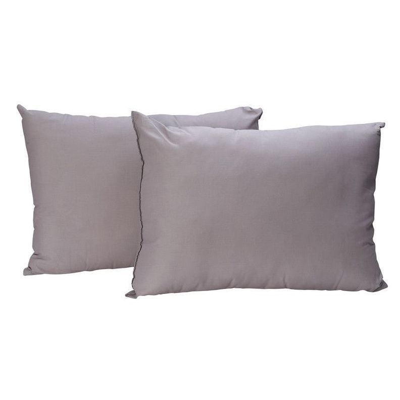 Plumon Gris Negro 2 Pl + Pack Almohadas Gris Arthome-1