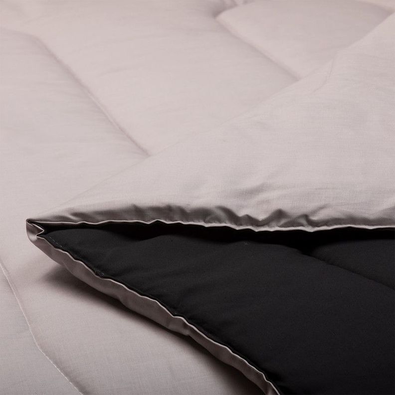 Plumon Gris Negro 2 Pl + Pack Almohadas Gris Arthome-4