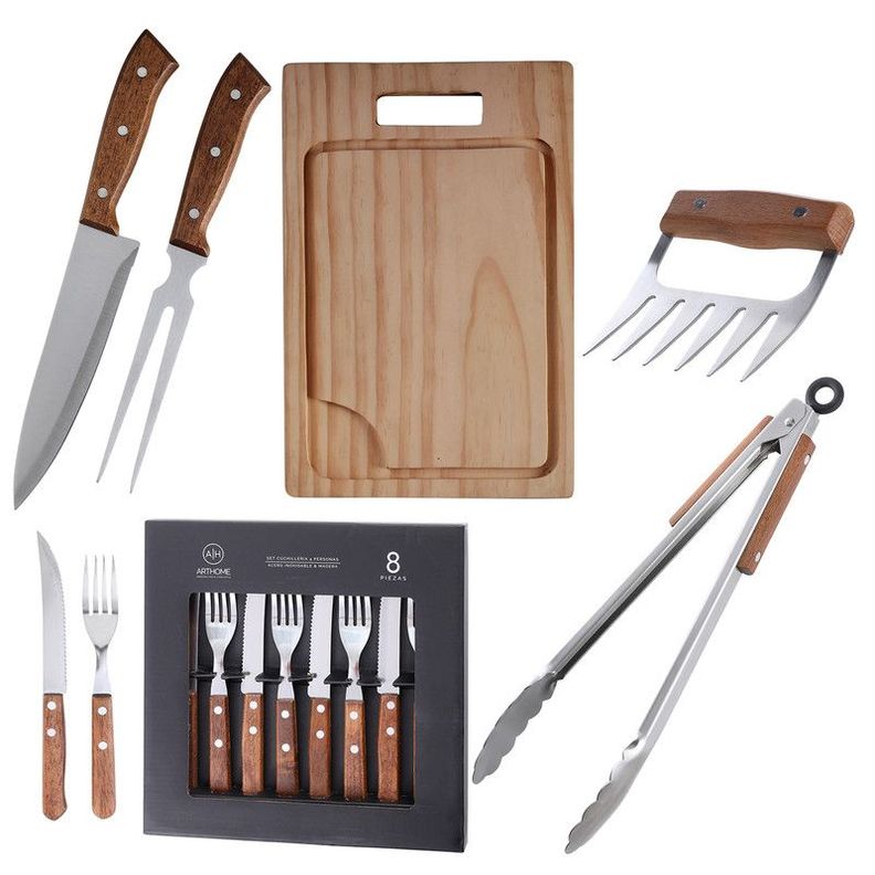 Set Parrilla 13 Piezas Acero Inoxidable Arthome PAR46-0