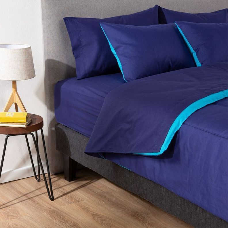COMBO 10 PLUMON BICOLOR AZUL CELESTE 1.5 PLAZAS-0