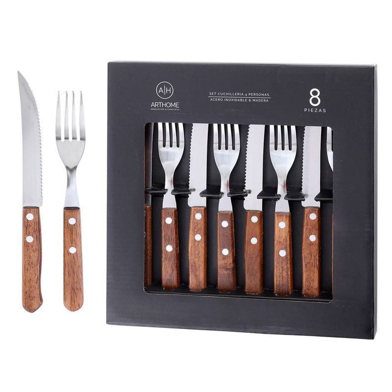 Set Parrilla 12 Piezas Acero Inoxidable Arthome PAR17-4
