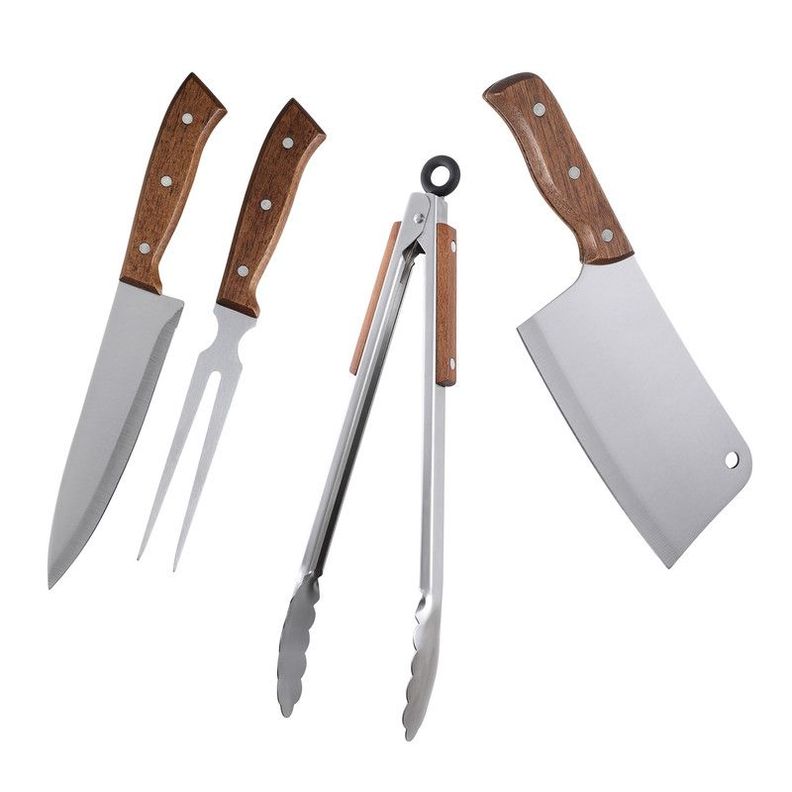 Set Parrilla 4 Piezas Acero Inoxidable Arthome PAR27-0