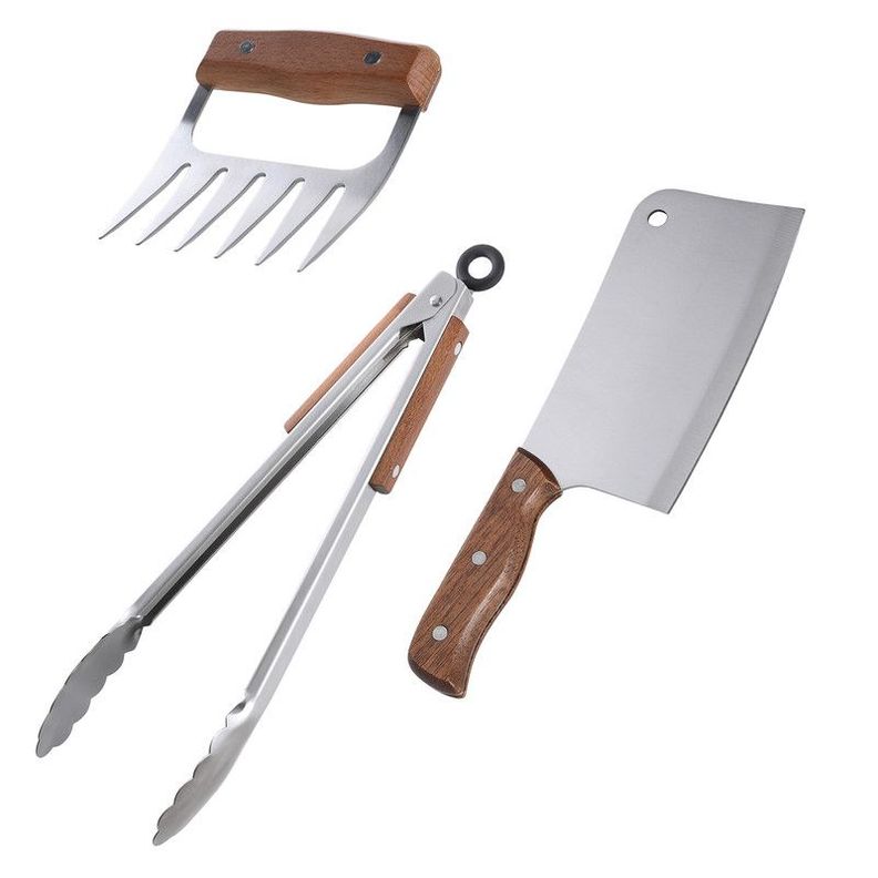 Set Parrilla 3 Piezas Acero Inoxidable Arthome PAR64-0