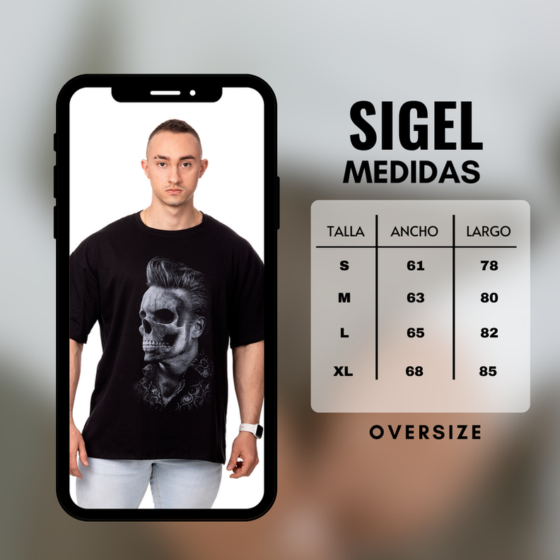 POLERA HOMBRE OVERSIZE ESTAMPADO BARBER NEGRO SIGEL-3