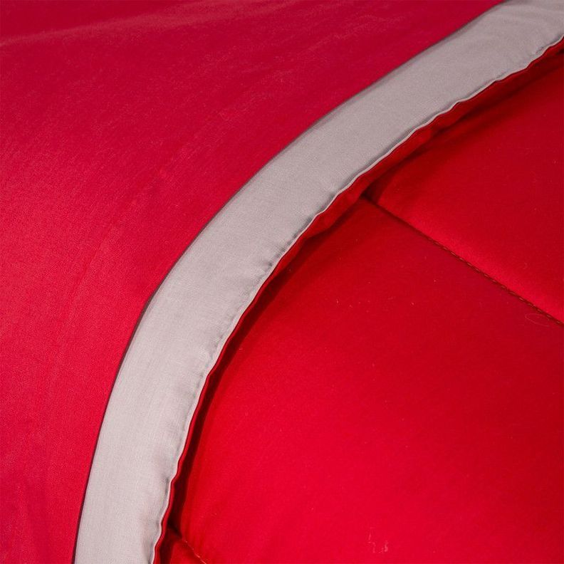 COMBO 39 PLUMON BICOLOR ROJO GRIS 2 PLAZAS-2