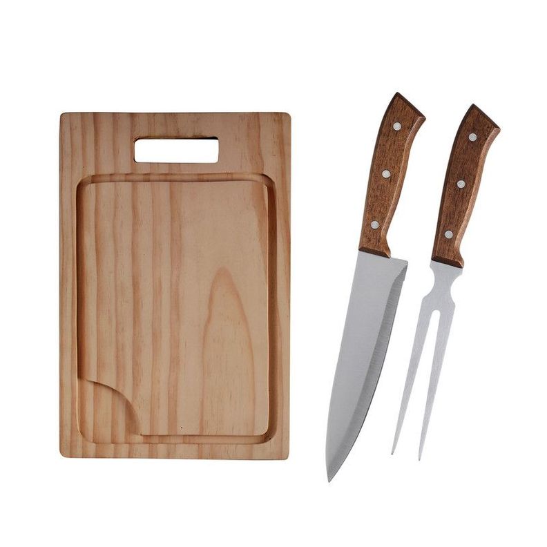 Set Parrilla 3 Piezas Acero Inoxidable Arthome PAR05