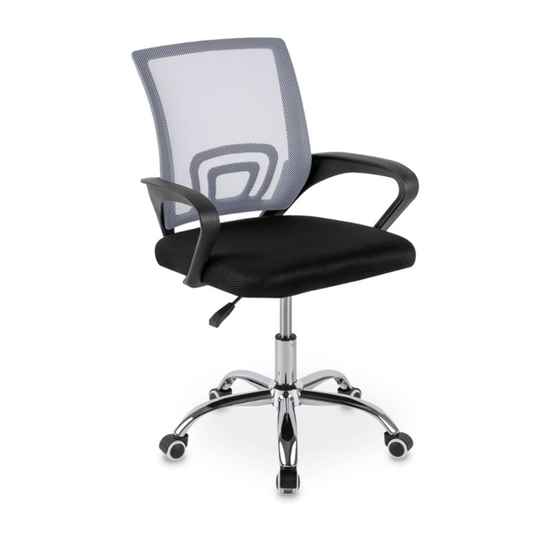 Silla Ejecutiva Ergonomica New York Gris Con Soporte Lumbar y Altura Ajustable