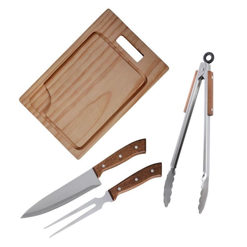 Set Parrilla 4 Piezas Acero Inoxidable Arthome PAR30-0