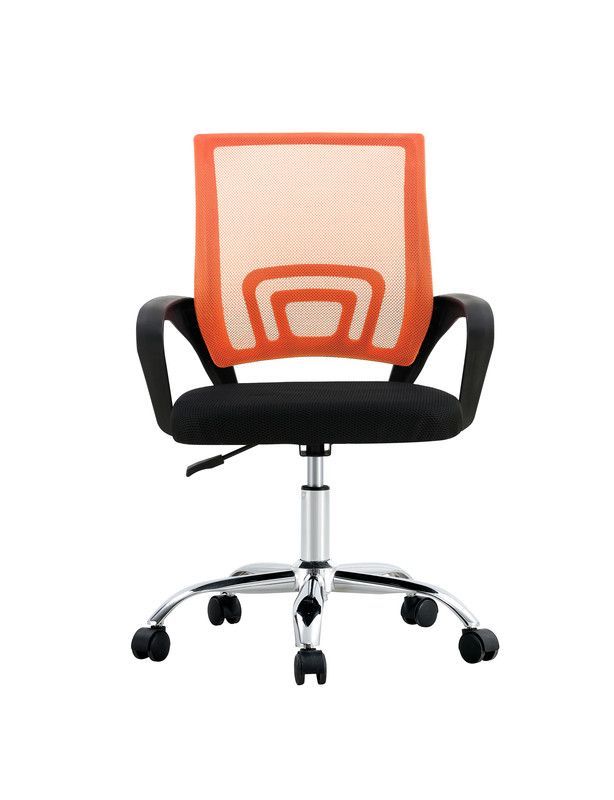 SILLA DE OFICINA EJECUTIVA NUEVA YORK ERGONOMICA RESPALDO MALLA NARANJA BM-520MO-2