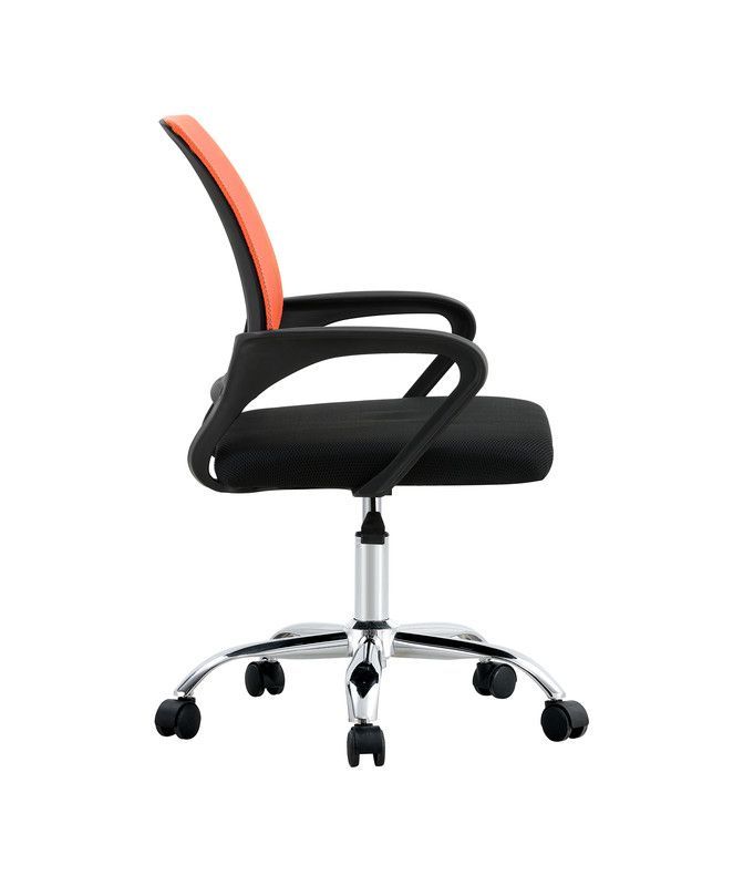 SILLA DE OFICINA EJECUTIVA NUEVA YORK ERGONOMICA RESPALDO MALLA NARANJA BM-520MO-3