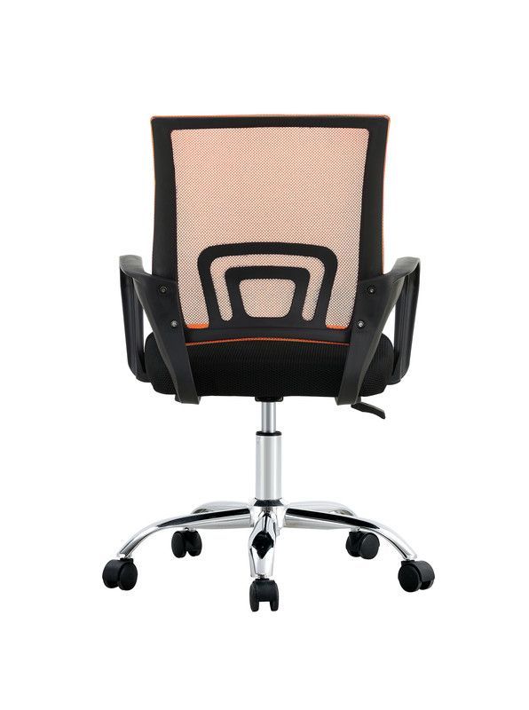 SILLA DE OFICINA EJECUTIVA NUEVA YORK ERGONOMICA RESPALDO MALLA NARANJA BM-520MO-4