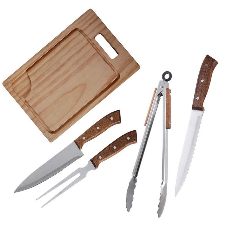 Set Parrilla 5 Piezas Acero Inoxidable Arthome PAR34-0