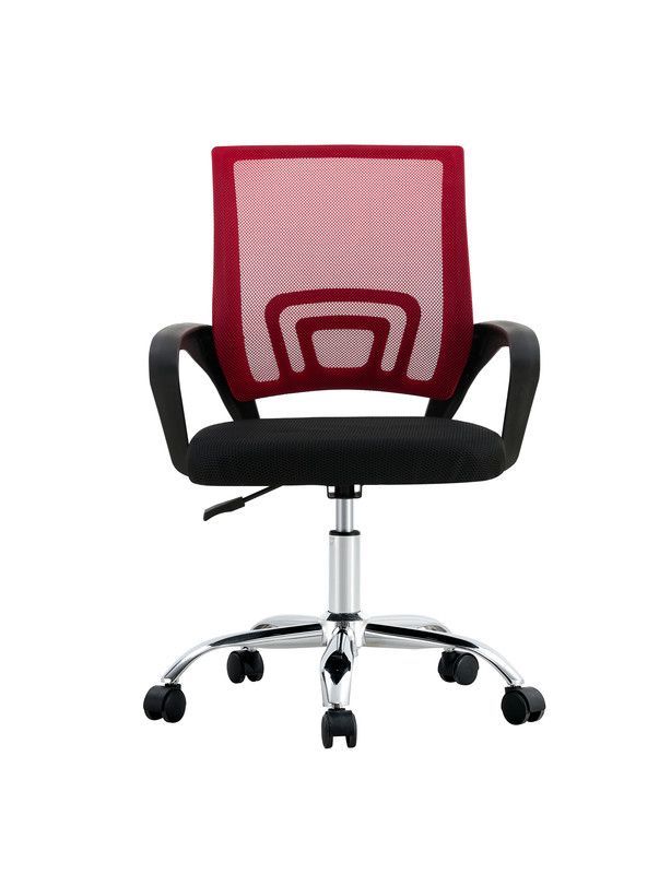 SILLA DE OFICINA EJECUTIVA NUEVA YORK ERGONOMICA RESPALDO MALLA ROJA BM-520MR-2