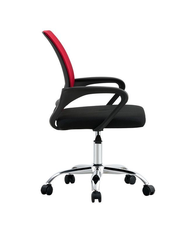 SILLA DE OFICINA EJECUTIVA NUEVA YORK ERGONOMICA RESPALDO MALLA ROJA BM-520MR-3