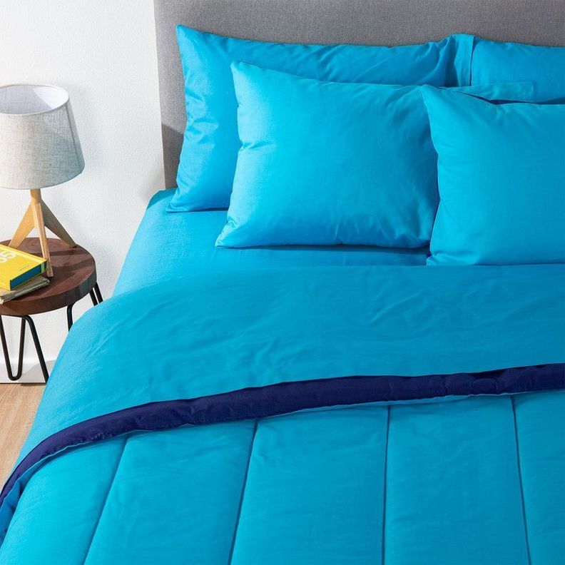 PLUMON BICOLOR ARTHOME AZUL CELESTE 2 PLAZAS-1