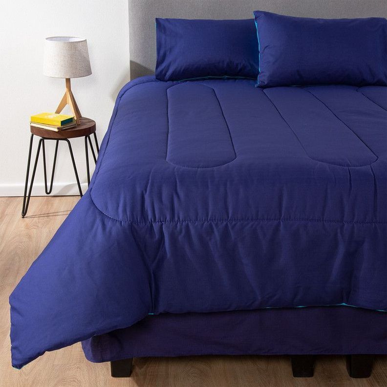 PLUMON BICOLOR ARTHOME AZUL CELESTE 2 PLAZAS-4
