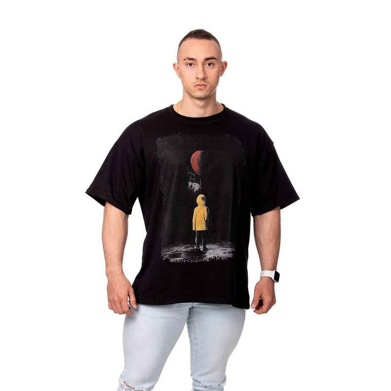 POLERA HOMBRE OVERSIZE ESTAMPADO IT NEGRO SIGEL-0