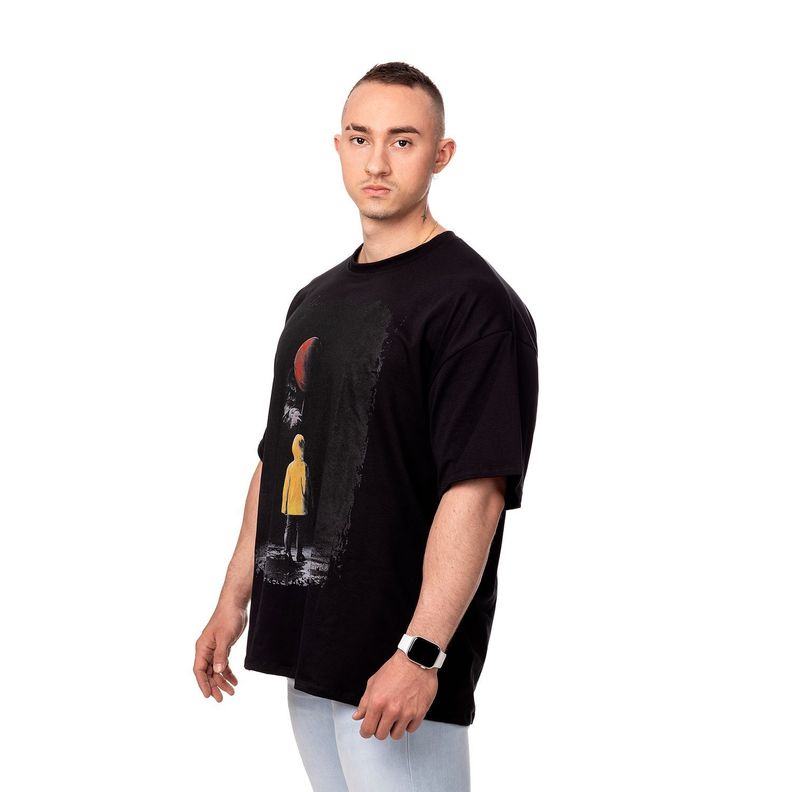 POLERA HOMBRE OVERSIZE ESTAMPADO IT NEGRO SIGEL-2